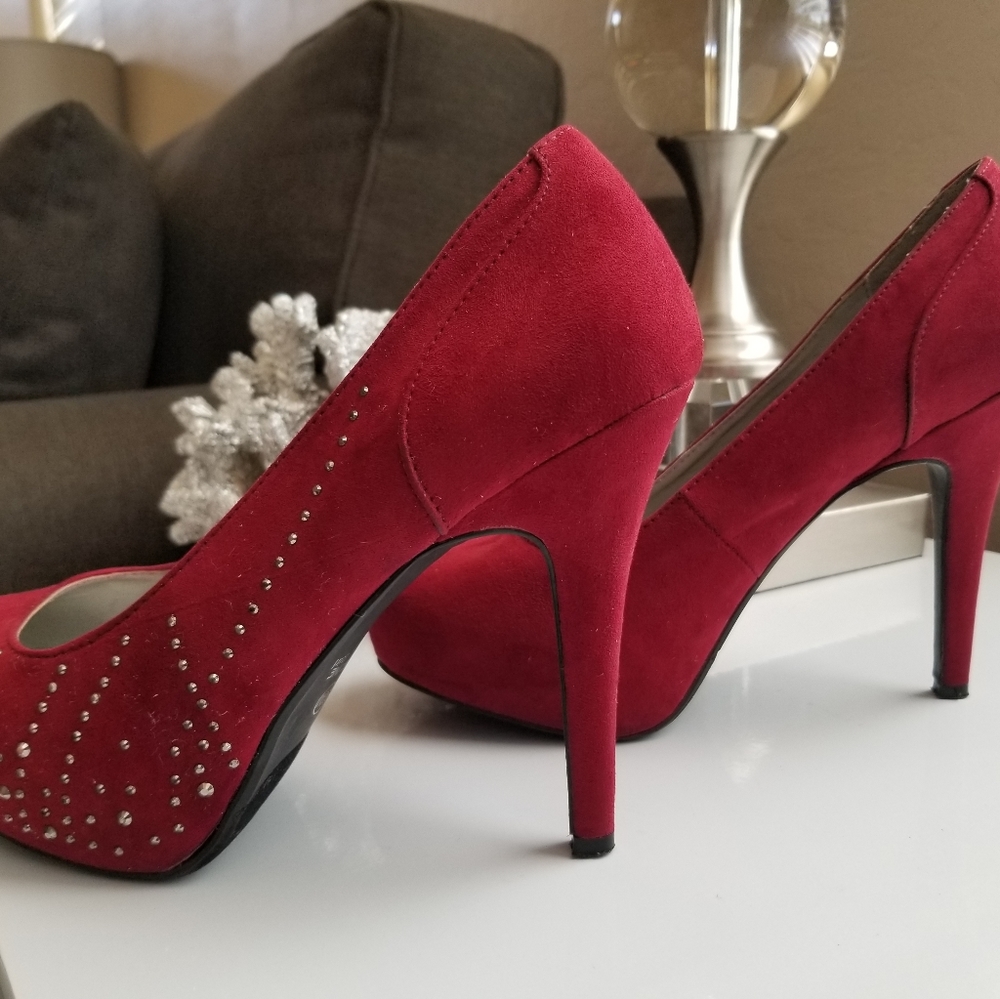 Lovely Red Pumps by Madeline Girl